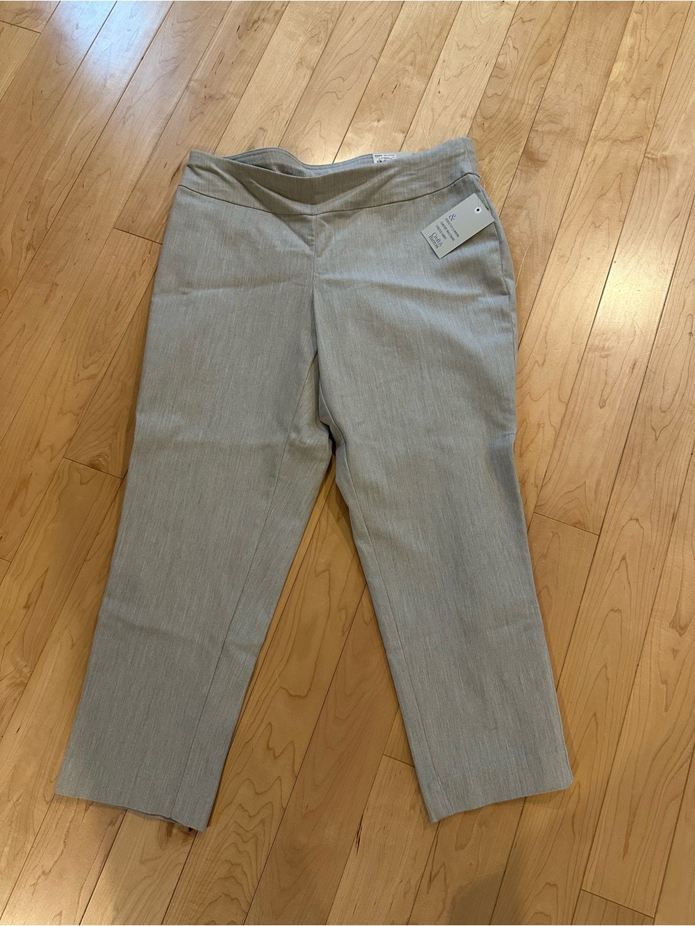 croft & barrow Light Gray Pull-On Dress Pants